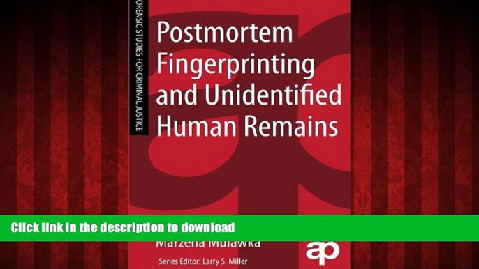 Buy book  Postmortem Fingerprinting and Unidentified Human Remains (Forensic Studies for Criminal