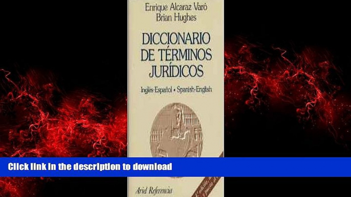 Best book  Diccionario De TeÌ�rminos Juridicos: IngleÌ�s-EspanÌƒol / Spanish-English (English and