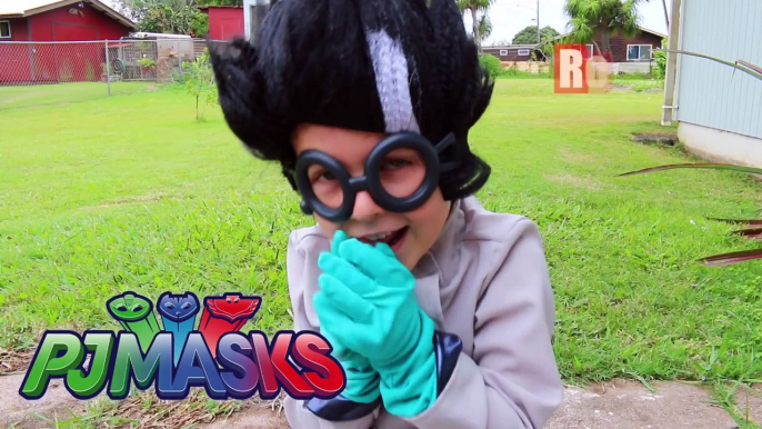 PJ MASKS ROMEO DEAD_ Superheroes In Real Life IRL PJ Masks Gekko Blows Up Romeo Bad Scientist Kid