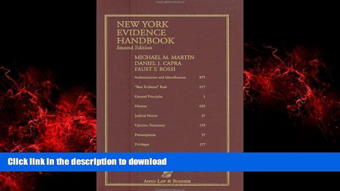 Buy book  New York Evidence Handbook, Second Edition