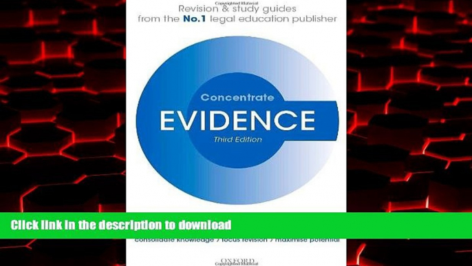 Buy book  Evidence Concentrate: Law Revision and Study Guide online to buy