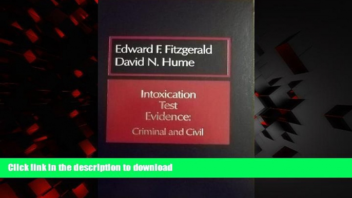 Buy book  Intoxication test evidence: Criminal and civil (Criminal law library) online to buy