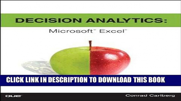 [FREE] EBOOK Decision Analytics: Microsoft Excel ONLINE COLLECTION