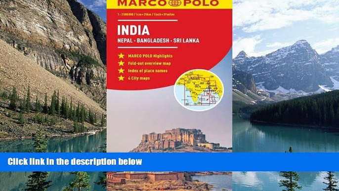 Big Deals  India, Nepal, Bhutan, Bangladesh, Sri Lanka Marco Polo Map (Marco Polo Maps)  Best