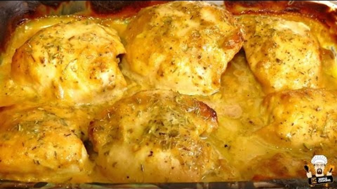 BAKED CHICKEN THIGHS IN MUSTARD SAUCE