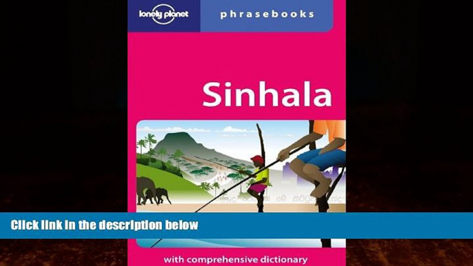 Big Deals  Lonely Planet Sinhala Phrasebook (Lonely Planet Phrasebook: Sinhala)  Best Seller Books