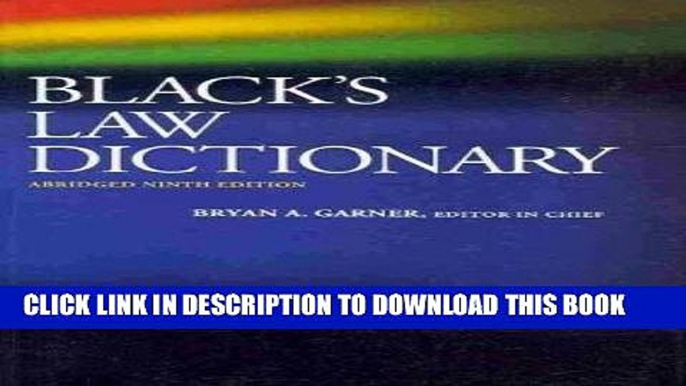 Ebook Black s Law Dictionary, Abridged, 9th Free Download