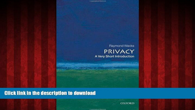 Buy book  Privacy: A Very Short Introduction