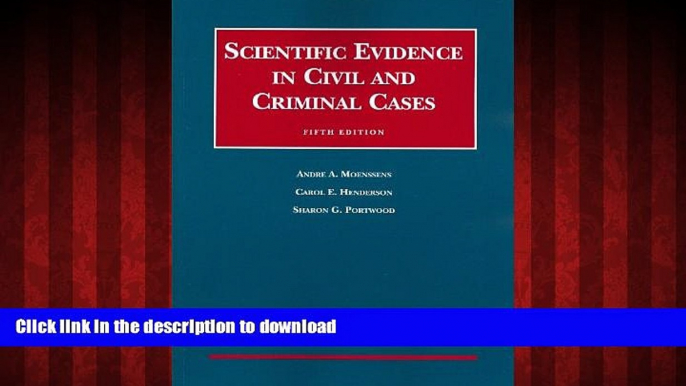 Buy book  Scientific Evidence in Civil and Criminal Cases, 5th, 2009 Supplement