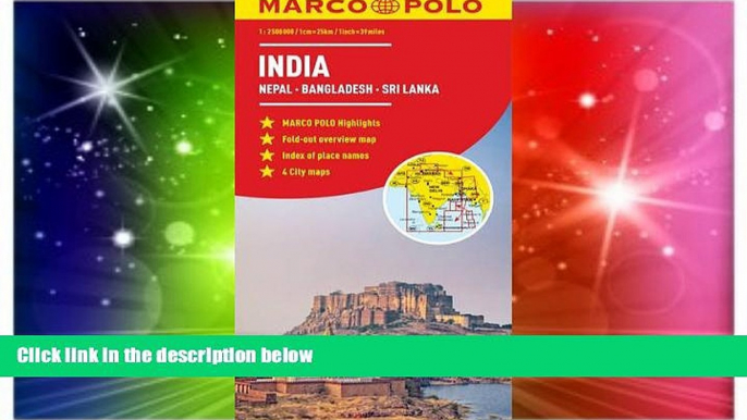 Ebook deals  India, Nepal, Bhutan, Bangladesh, Sri Lanka Marco Polo Map (Marco Polo Maps)  Buy Now