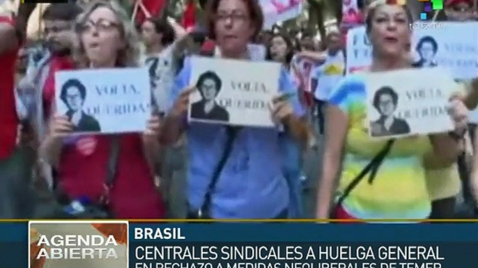 Brasil: 8 centrales sindicales llaman a huelga este viernes