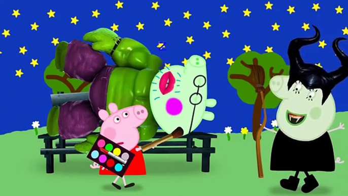 #peppa #pig #doing #makeup #for a #hulk #big #pig #finger #family #nursery #rhymes #lyrics #parody