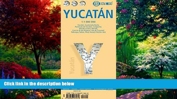 Best Buy Deals  Laminated Yucatan Map by Borch (English) (English, Spanish, French, Italian and