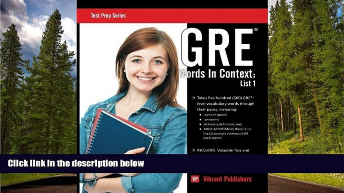 Enjoyed Read GRE Words In Context: List 1 (Test Prep Series) (Volume 1)