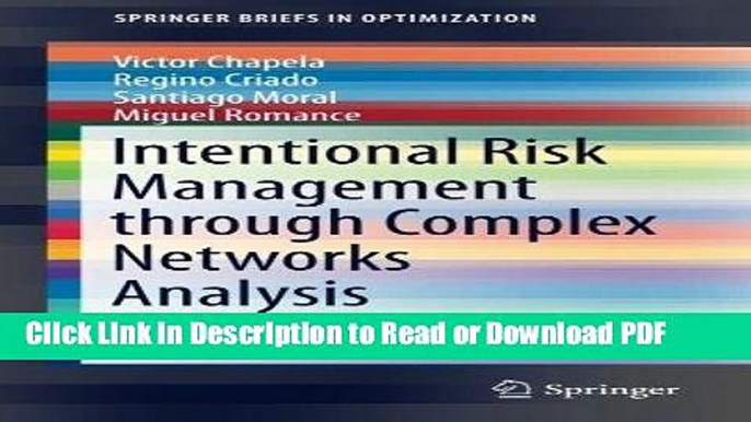 Read Intentional Risk Management through Complex Networks Analysis (SpringerBriefs in