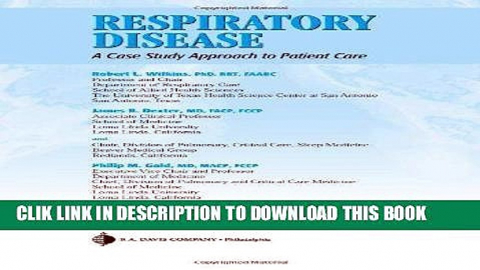 [PDF] Respiratory Disease: A Case Study Approach to Patient Care Popular Collection