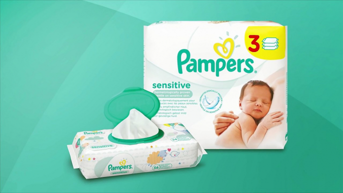 Lingettes Pampers Sensitive, pour un toilette tout en douceur