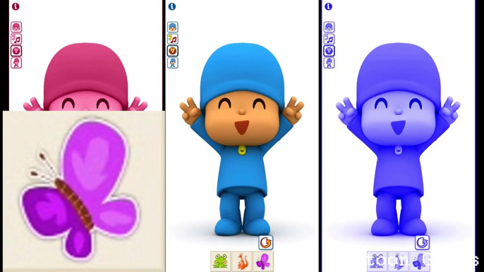 Learn Animals with Talking Pocoyo Colors Reaction Compilation Funny Videos 2016