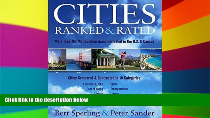 Ebook deals  Cities Ranked?  Rated: More than 400 Metropolitan Areas Evaluated in the U.S. and