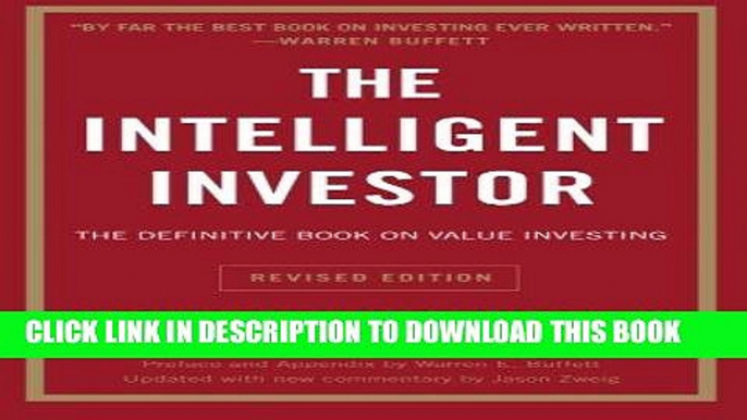 Best Seller The Intelligent Investor: The Definitive Book on Value Investing. A Book of Practical