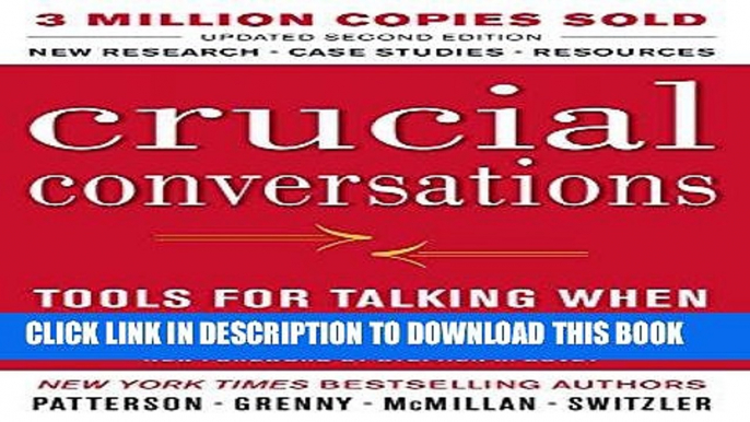 [PDF] FREE Crucial Conversations Tools for Talking When Stakes Are High, Second Edition [Download]