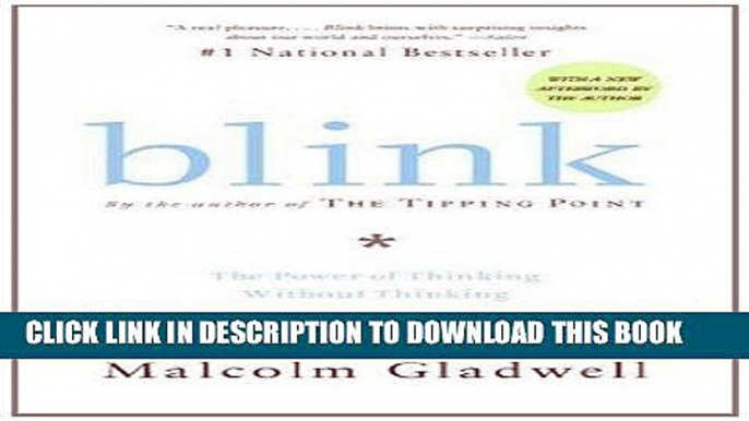 [PDF] FREE Blink: The Power of Thinking Without Thinking [Read] Full Ebook