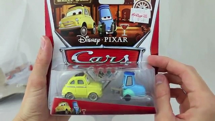 Disney Cars 2 Waiter Mater and Luigi with Guido Shaker and Glasses NEW new Disney Cars Diecasts