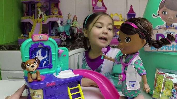 CUTE DOC MCSTUFFINS TALKING DOLL PET VET CLINIC Doc McStuffins Big Surprise Toys Egg Kids Toy Videos