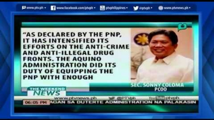 [TheWeekendNews] PNP mas pinaigting pa ang kampanya kontra krimen at droga [06|19|16]