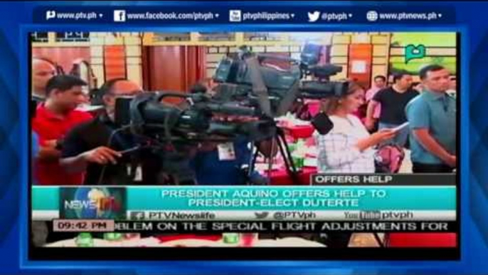 [NewsLife] President Aquino offers help to President elect Duterte  [06|17|16]