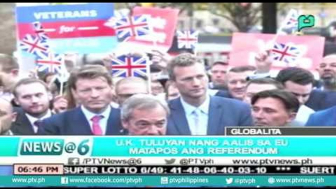 [News@6] U.K., tuluyan nang aalis ng EU matapos ang referendum [06|24|16]