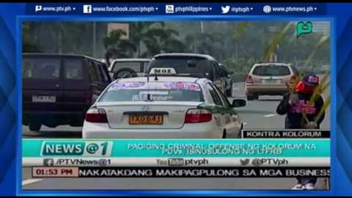 [News@1] LTFRB isinusulong ang pagiging Criminal Offense ng Kolorum na PUVs  [06|20|16]