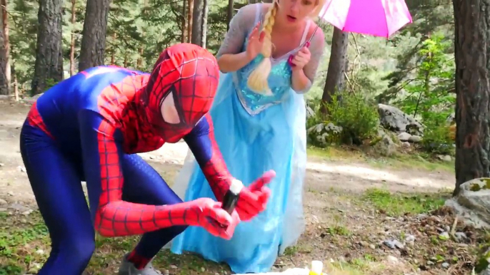 Frozen Elsa is Arrested & Goes to Jail Joker Police Spiderman W/ Pink Spidergirl, Maleficent Rainbow