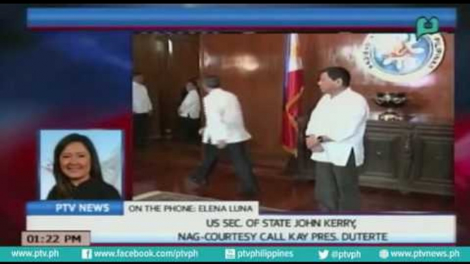 [PTVNews] US Sec. of State John Kenny, nag-courtesy call kay President Rody Duterte [07|27|16]