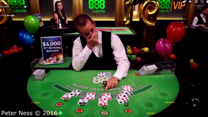 Peter Ness plays blackjack