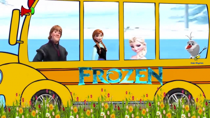 Frozen Batman Spiderman Cartoons Wheels On The Bus Go Round And Round Children Nursery Rhymes