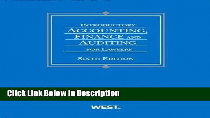 [PDF] Introductory Accounting, Finance and Auditing for Lawyers (American Casebook Series) [PDF]