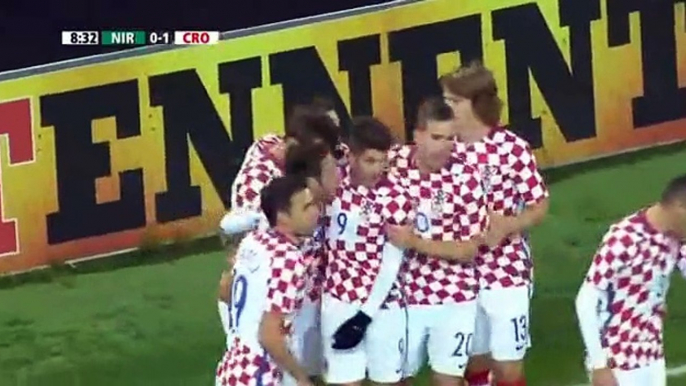 0-1 Mario Mandzukic Goal HD N.Ireland vs Croatia 15.11.2016