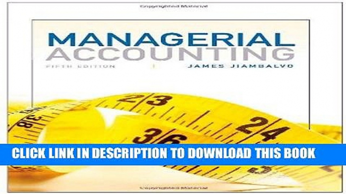 Best Seller Managerial Accounting Free Read