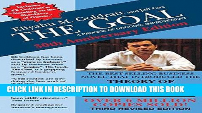 Best Seller The Goal: A Process of Ongoing Improvement Free Read