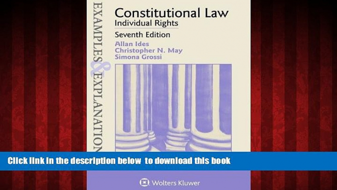 Best book  Examples   Explanations: Constitutional Law: Individual Rights full online