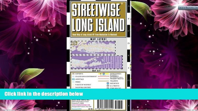 Buy NOW  Streetwise Long Island Map - Laminated Regional Road Map of Long Island, New York  READ