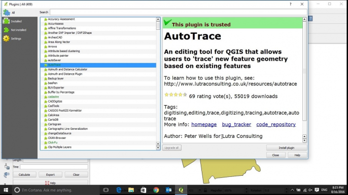 How to use Autotrace in QGIS 2016