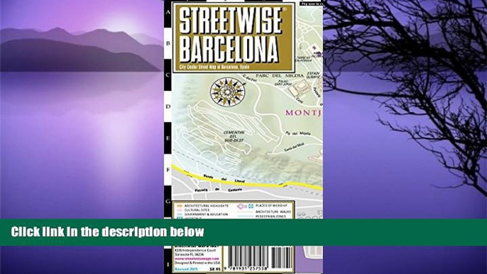 Deals in Books  Streetwise Barcelona Map - Laminated City Center Street Map of Barcelona, Spain