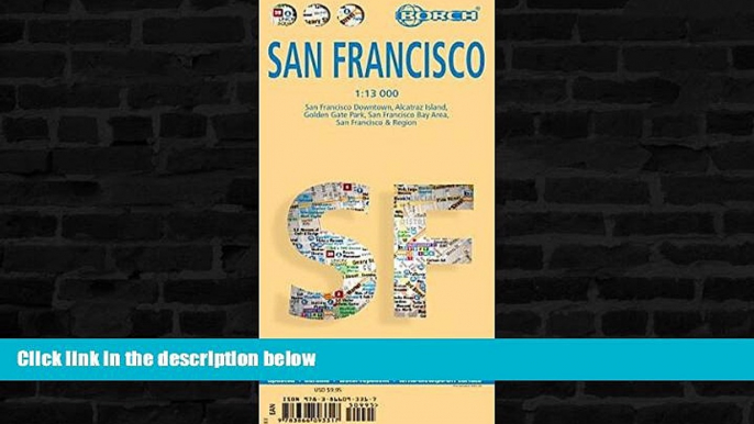 Big Sales  Laminated San Francisco Map by Borch (English, French, Spanish, German and Italian