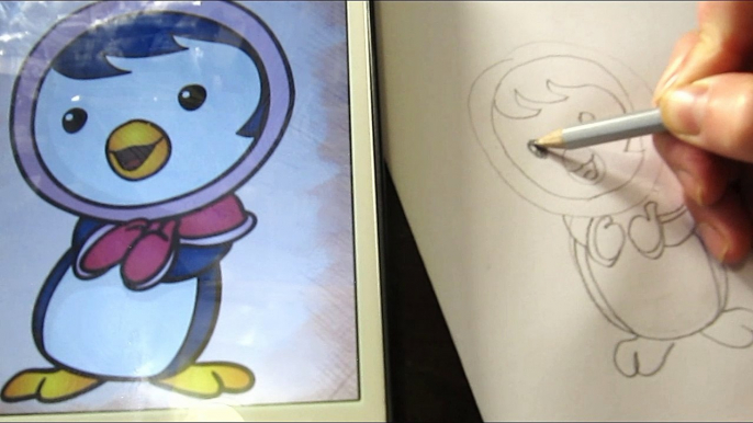 How to draw Pororo Petty Как нарисовать Мультик Пороро Petty