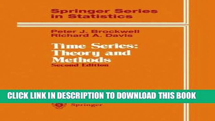 Best Seller Time Series: Theory and Methods (Springer Series in Statistics) Free Read