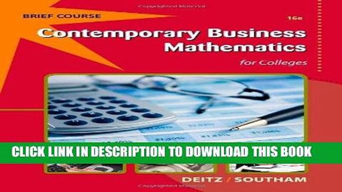 Best Seller Contemporary Business Mathematics for Colleges, Brief (with Printed Access Card) Free