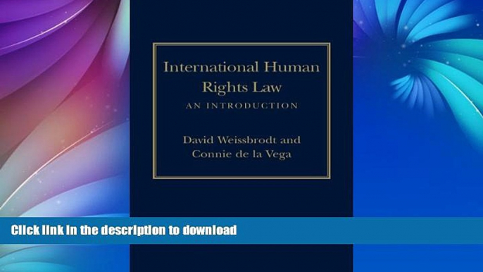 FAVORITE BOOK  International Human Rights Law: An Introduction (Pennsylvania Studies in Human