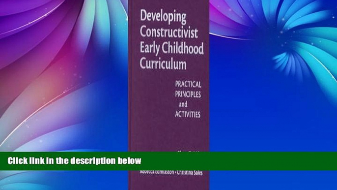 Big Sales  Developing Constructivist Early Childhood Curriculum: Practical Principles and